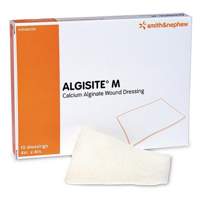 Smith and Nephew Algisite M Calcium Alginate Dressing 10cm x 10cm (Pack 10)