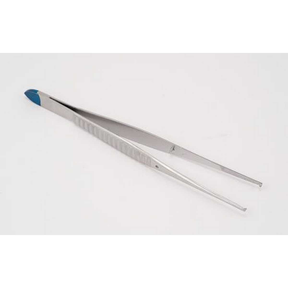 Gillies Forceps One Tooth Sterile Single Use Blue Ends 15cm