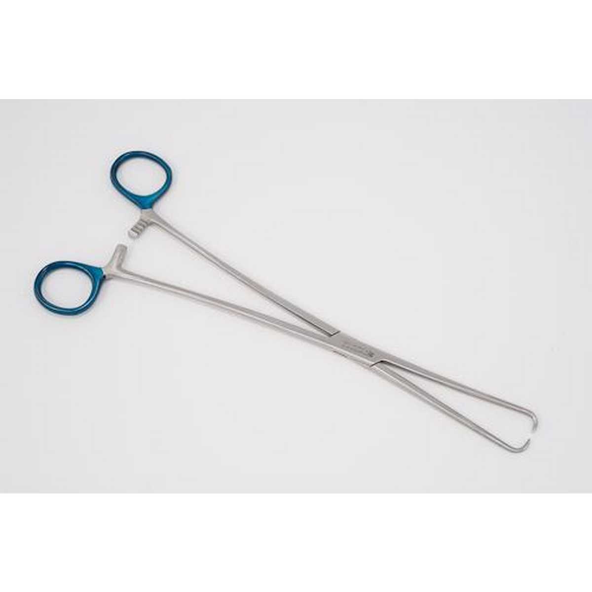 Tenaculum Straight Forceps Sterile Single Use Blue End 25cm