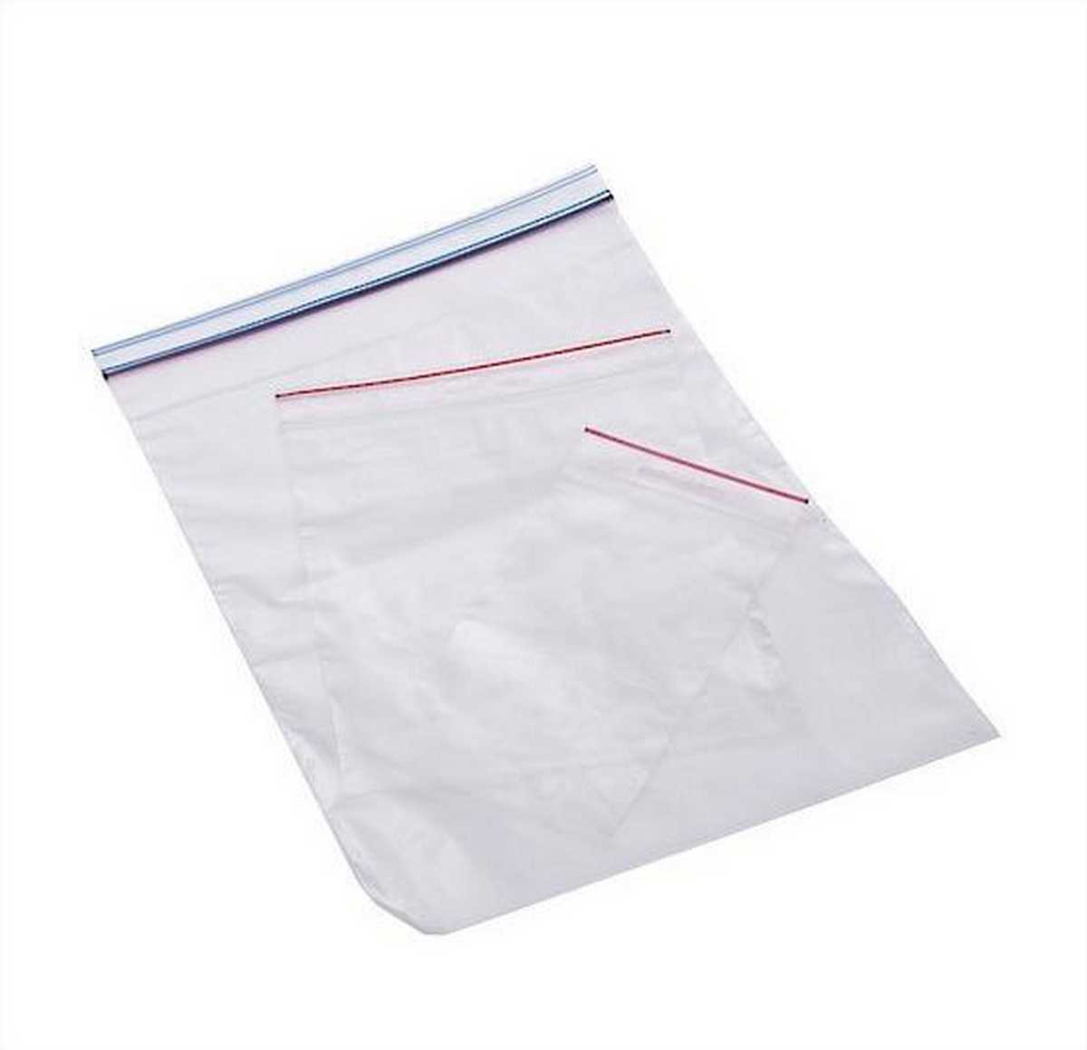Plastic Click Seal Bags 62mm x 75mm (Pack 100)