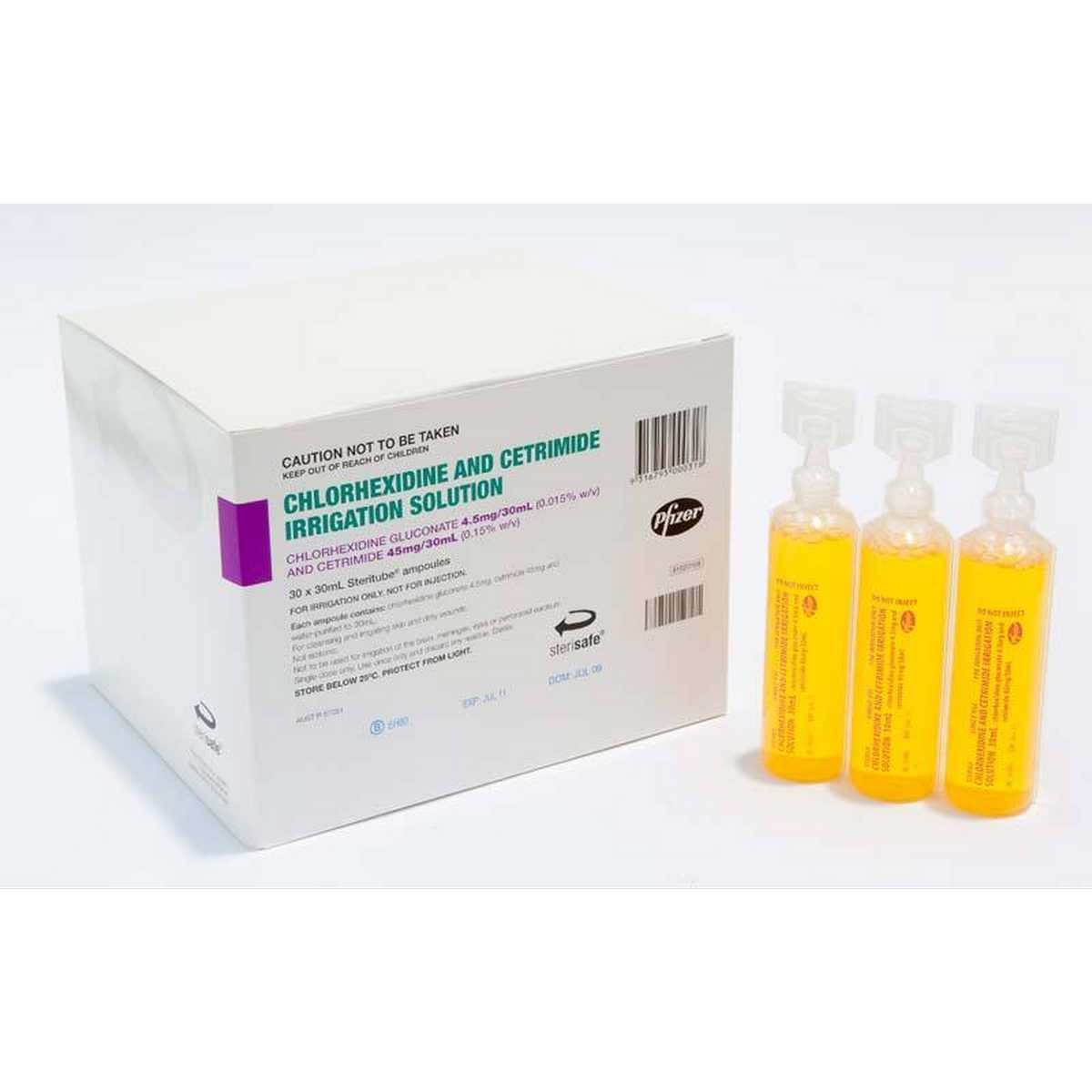 Pfizer Chlorhexidine and Cetrimide Irrigation 30ml (110798) (Box 30)