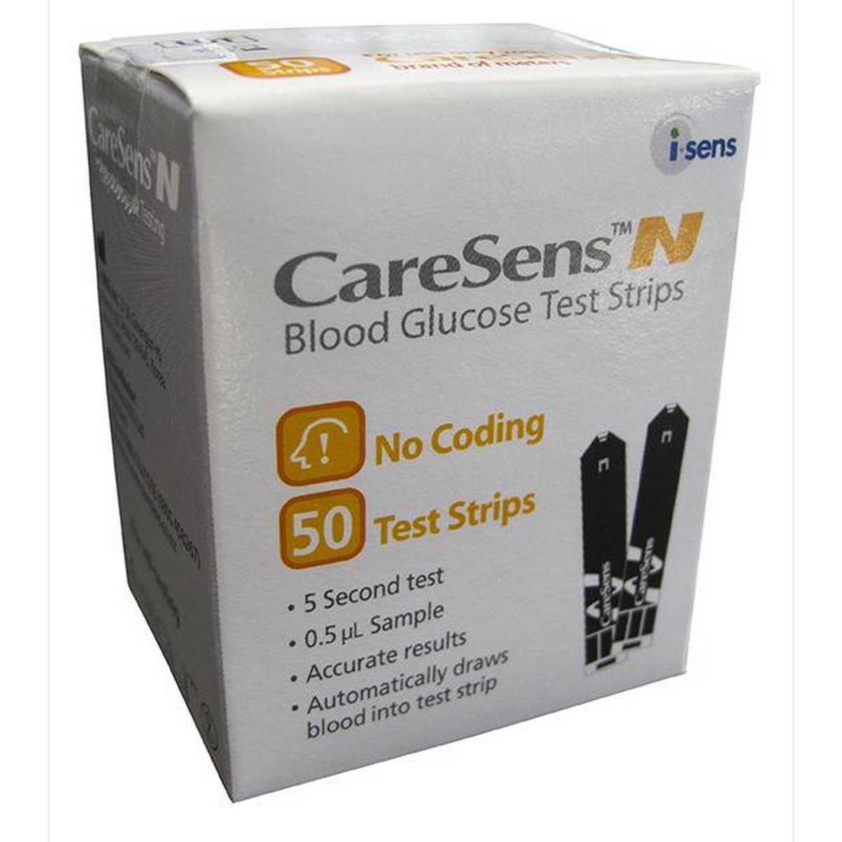 St John New Zealand - CareSens N Blood Glucose Test Strips (Box 50)