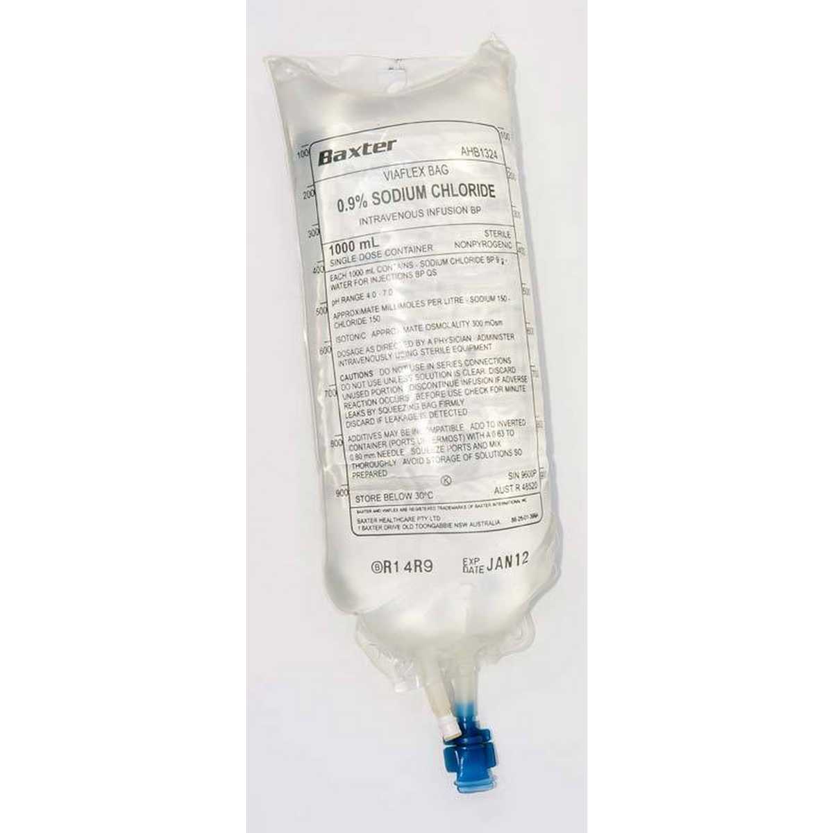 Sodium Chloride 09 IV Solution 1000 mL Bag 12case  ICU Medical R   Mountainside Medical Equipment