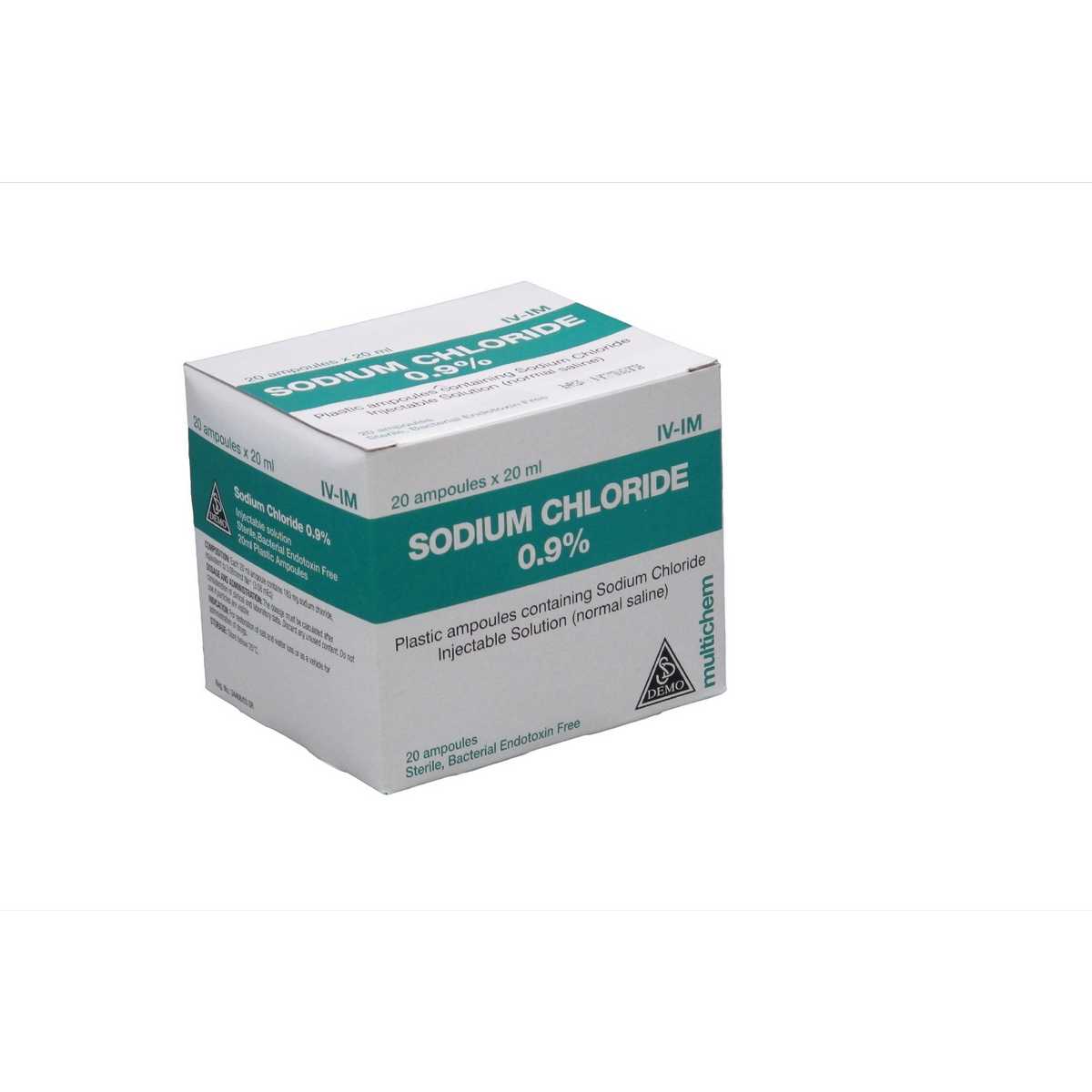 Sodium Chloride Injection 0.9% 20ml Ampoule (Box 20)