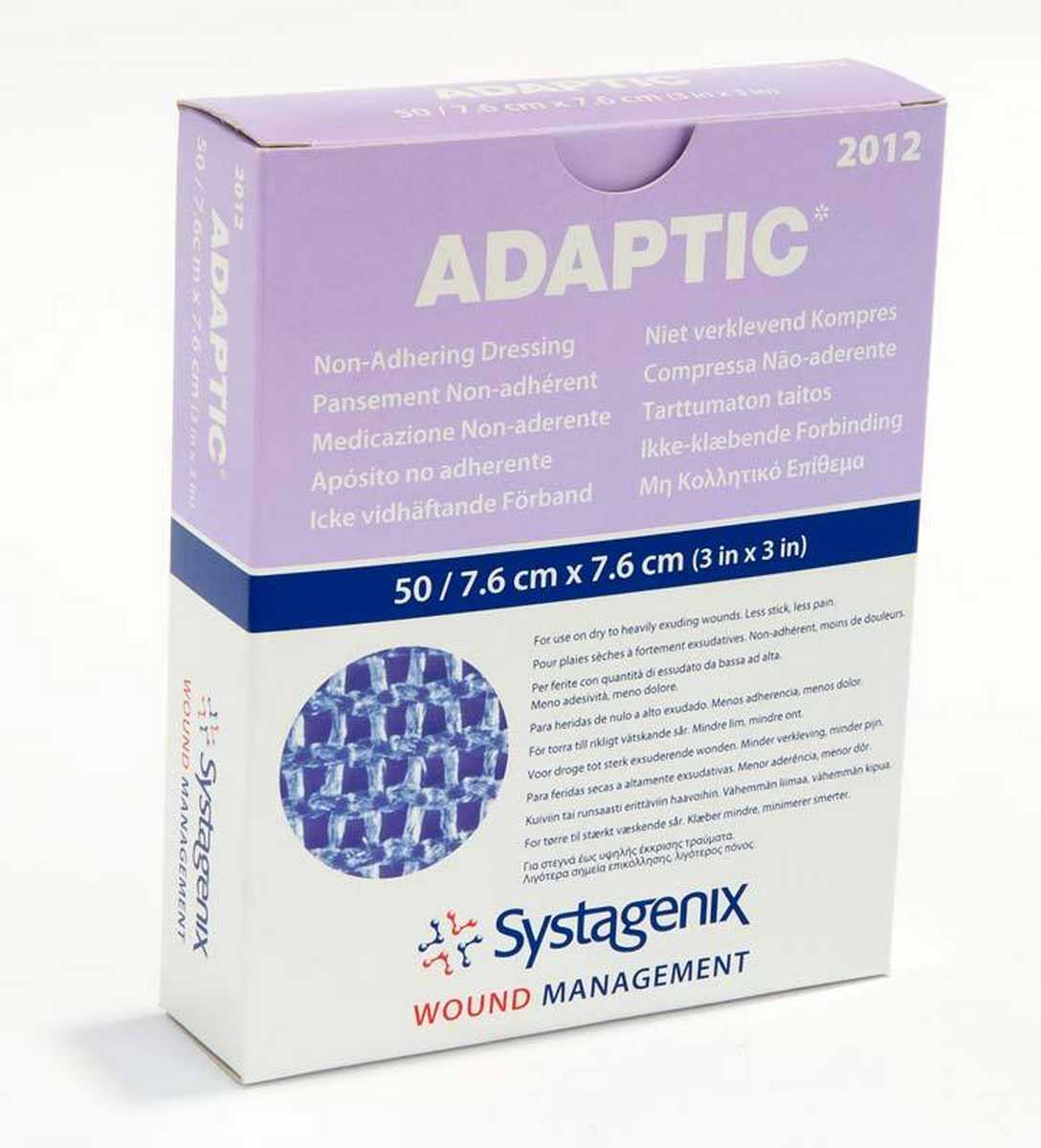 Adaptic Non Adhesive Dressings 7.6cm x 7.6cm Box 50