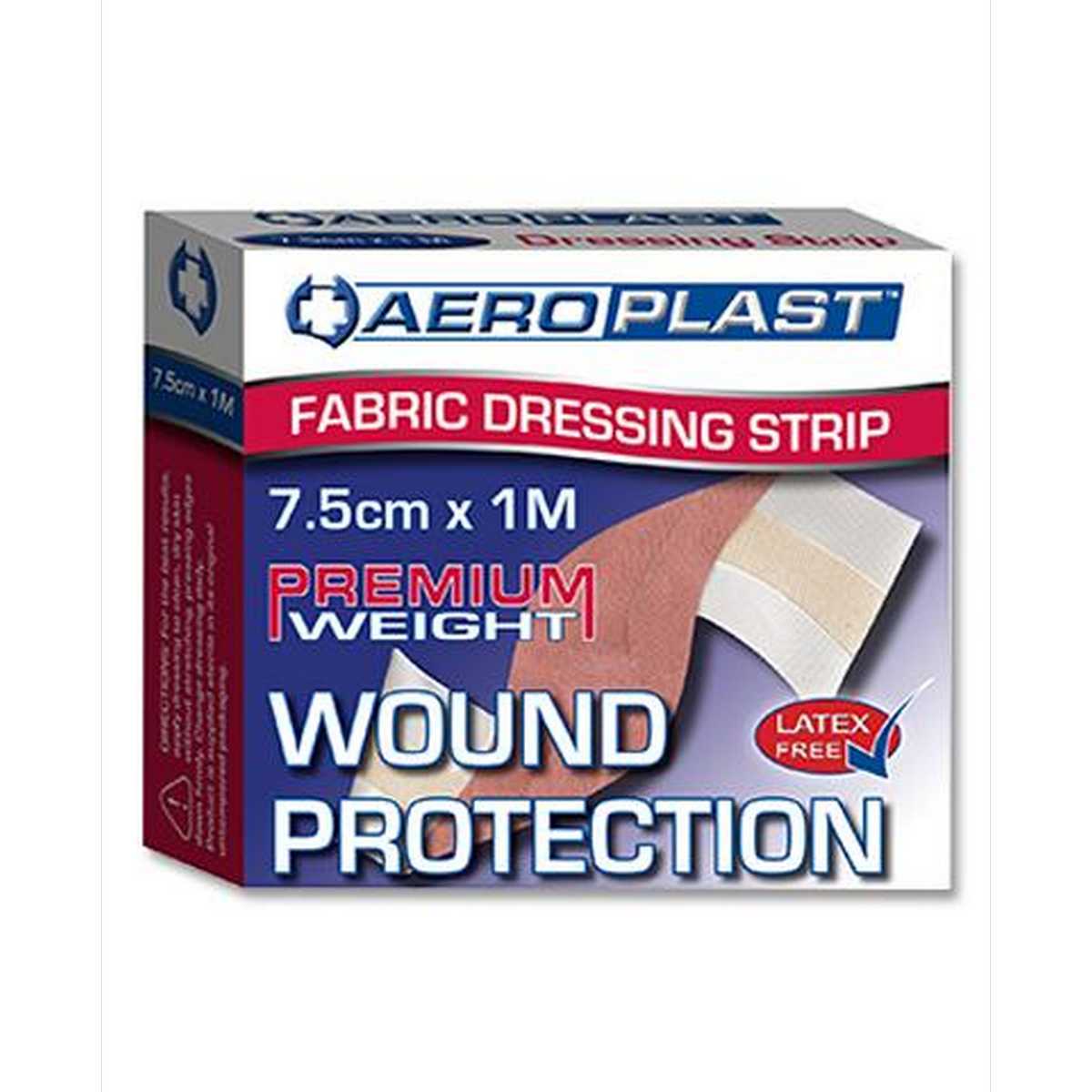 Aeroplast Fabric Plaster Strips 7.5cmx1.9cm 100/Box - Snell Packaging &  Safety
