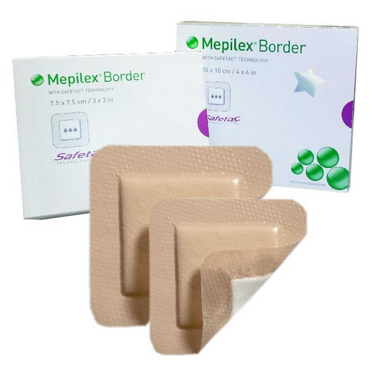 Molnlycke Mepilex Border Lite Thin self-adhr silicone dressing 7.5x7.5cm (Box 5)