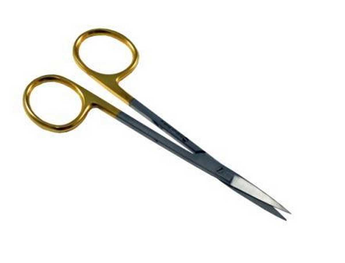 Scissors Stainless Gold Handle Reusable 13cm
